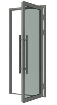 ⁠Алюминиевая одностворчатая дверь (теплый профиль)